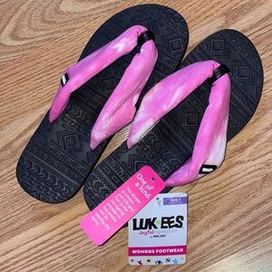 NEW! LUK * EES by MUK LUKS Flip Flops Slippers / Sandals size 7